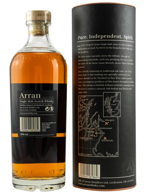 Arran - Port Cask Finish - Island Single Malt Scotch Whisky R Arran - Port Cask Finish - Island Single Malt Scotch Whisky