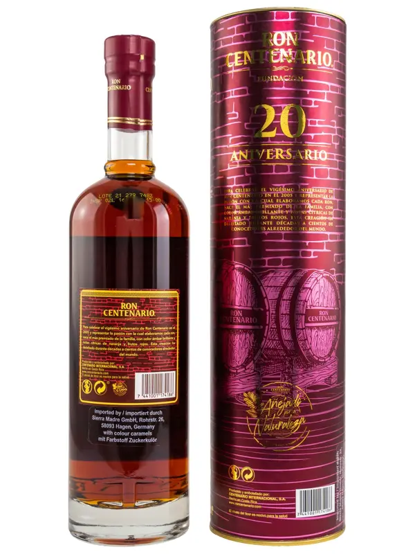 R00064R Ron Centenario - Fundación - 20 Aniversario - Costa Rica Rum