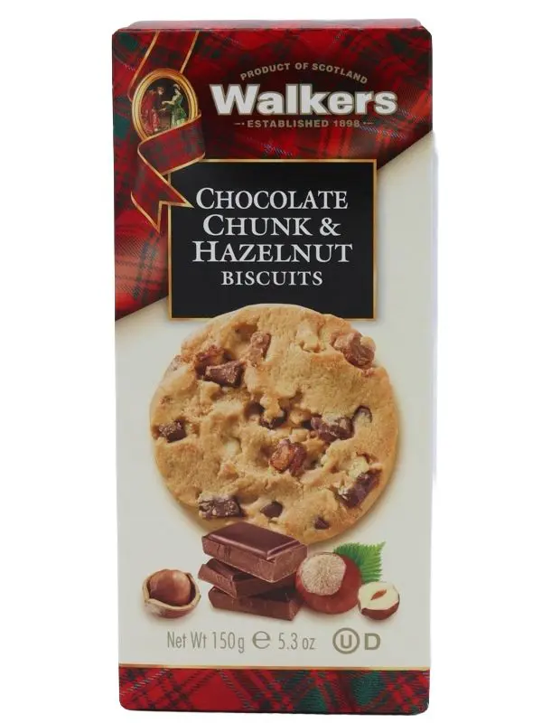 Walkers - Chocolate Chunk & Hazelnut Biscuits - 150g