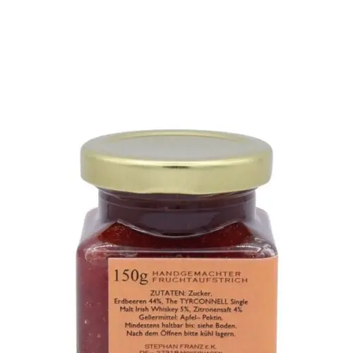Strawberry - verfeinert mit The Tyrconnell Single Malt Irish Whiskey - Whisky-Collection by Franz - Handgemachter Fruchtaufstrich - 150g