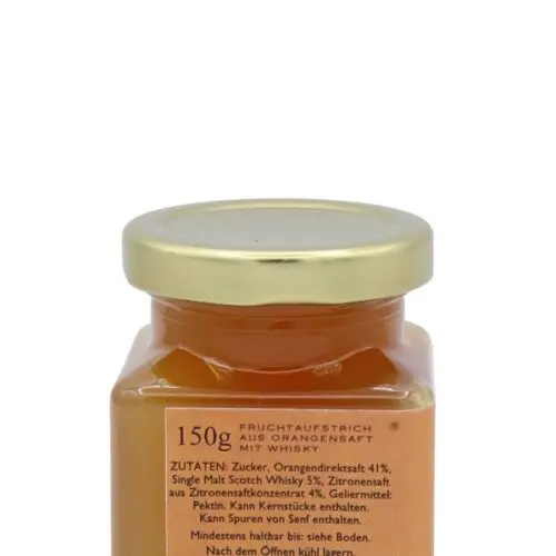 Orangen-Gelee - verfeinert mit Port Askaig - 100° Proof - Islay Single Malt Scotch Whisky - Whisky-Collection by Franz - Handgemachter Fruchtaufstrich - 150g