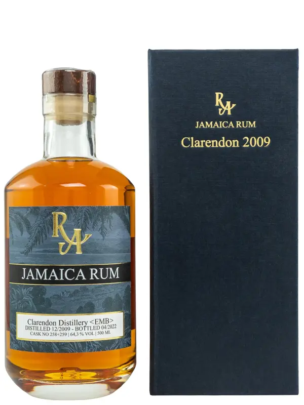 Rum Artesanal - Jamaica - 12 Jahre - Vintage 2009 – Cask #258 + 259 – EMB – Clarendon Distillery – 0,5l