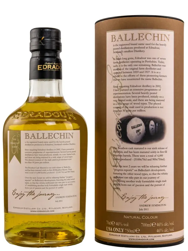 11710R Ballechin – Heavily Peated - #6 Bourbon Cask Matured - The Discovery Series - Highland Single Malt Scotch Whisky