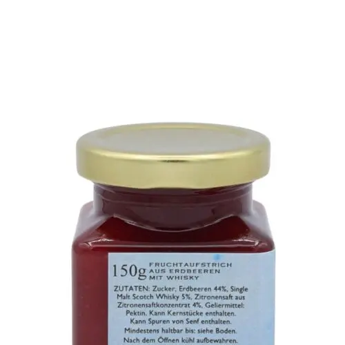Erdbeere - verfeinert mit Signatory Islay Single Malt Scotch Whisky - Whisky-Collection by Franz - Handgemachter Fruchtaufstrich - 150 g