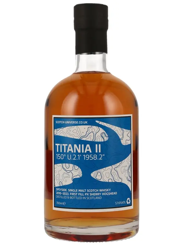 14068 TITANIA II 150° U.2.1' 1958.2" - 12 Jahre - Vintage 2010 - First Fill PX Sherry Hogshead - Scotch Universe - Speyside Single Malt Scotch Whisky