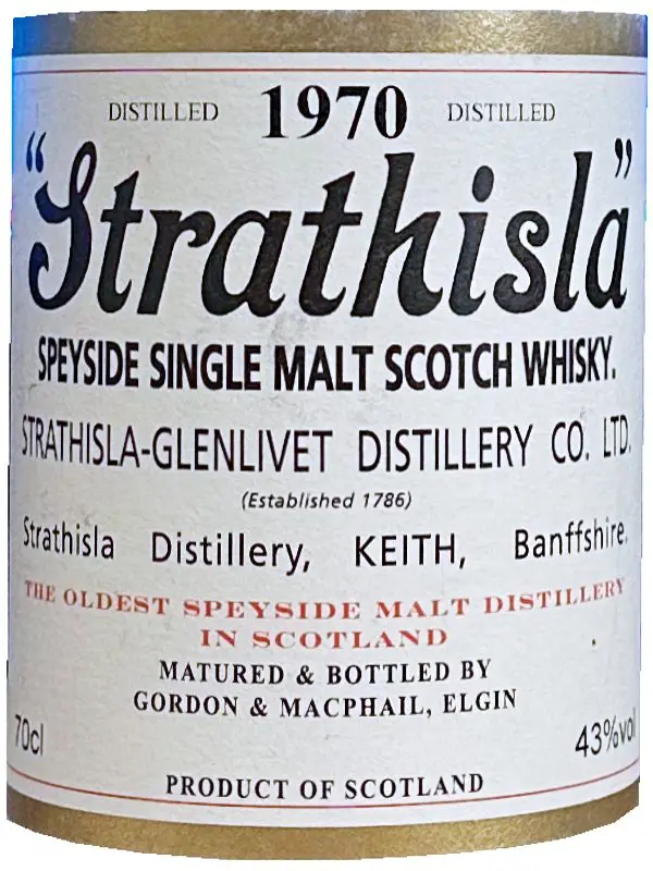 15116 Produktbild Strathisla 40 Jahre – Vintage 1970 – Licensed Bottling by Gordon & MacPhail – SingleMalt Whisky - 2cl Sampleprobe