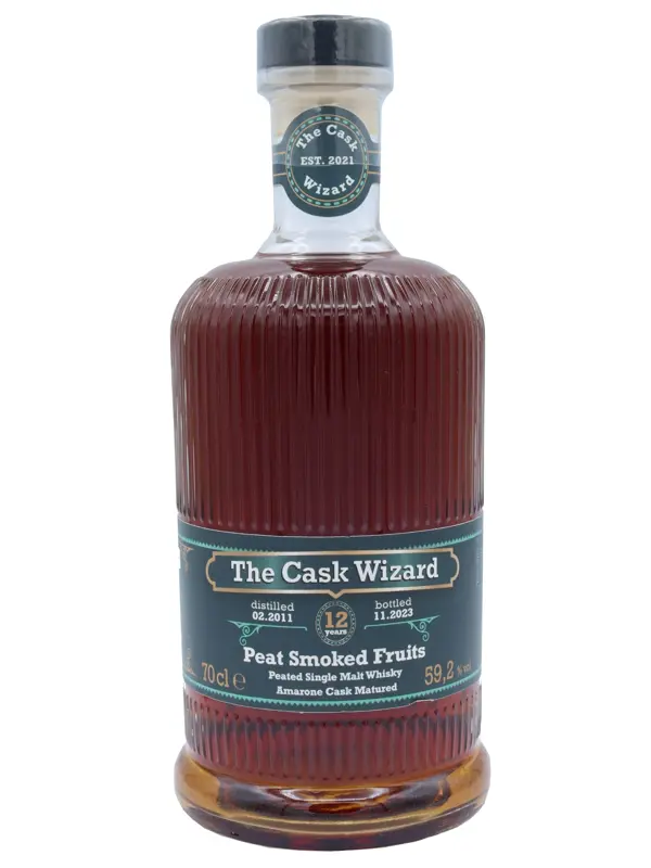 15308 Wizard's Peat Smoked Fruits 12 Jahre - Vintage 2011 - Amarone Cask Matured - The Cask Wizard - Peated Single Malt Whisky - 5cl Sample