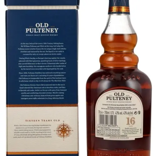 15513R Old Pulteney 16 Jahre - Traveller´s Exclusive - American and Spanish Oak Casks - 43,0% Vol. - Highland Single Malt Scotch Whisky