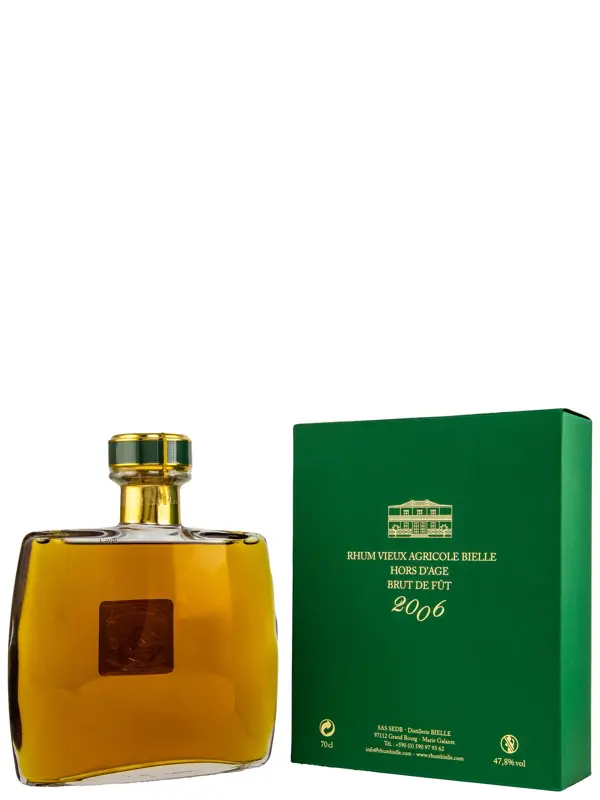 Rhum Bielle - Vintage 2006 - Rhum Vieux Agricole Hors d´Age - Brut de Fût - Distillerie Bielle - Rum