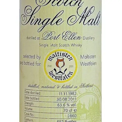 16061 Produktbild Port Ellen 28 Jahre – Vintage 1982 – Single Cask No. 2860 – Specially Selected For Maltisten Westfalen – Single Malt Whisky – 2cl Sampleprobe