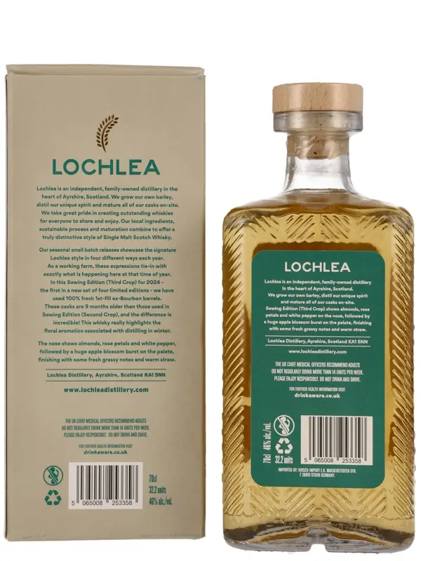 Lochlea – Sowing Edition - Third Crop - Matured in 100 % First Fill Bourbon Barrel - Single Malt Scotch Whisky