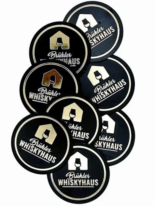 16435 8er Set Brühler Whiskyhaus Abdeckung für Eure Nosinggläser - 6,3cm Durchmesser, 0,3cm Stärke