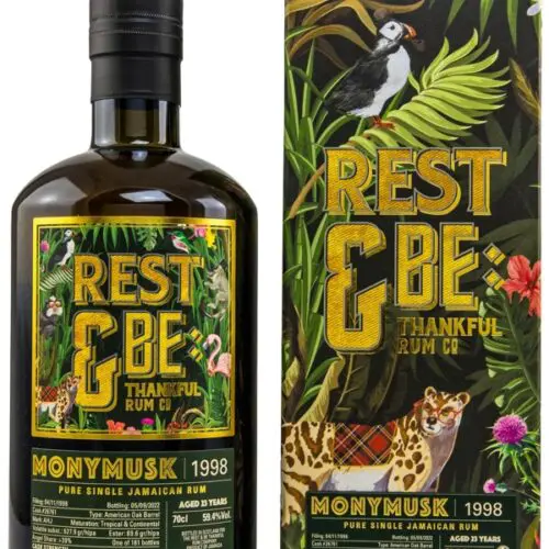 Monymusk 23 Jahre – Vintage 1998 – Cask #26761 - AHJ - Monymusk Distillery – Rest & Be Thankful – Pure Single Jamaican Rum