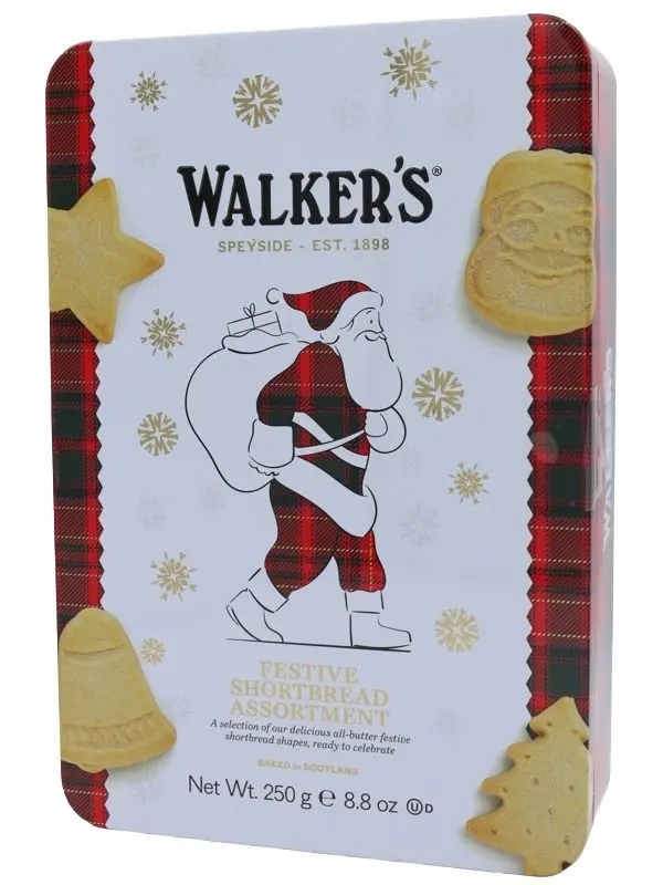 100988 Walkers - Festive Shortbread - Assortment "Santa" - 250g Dose