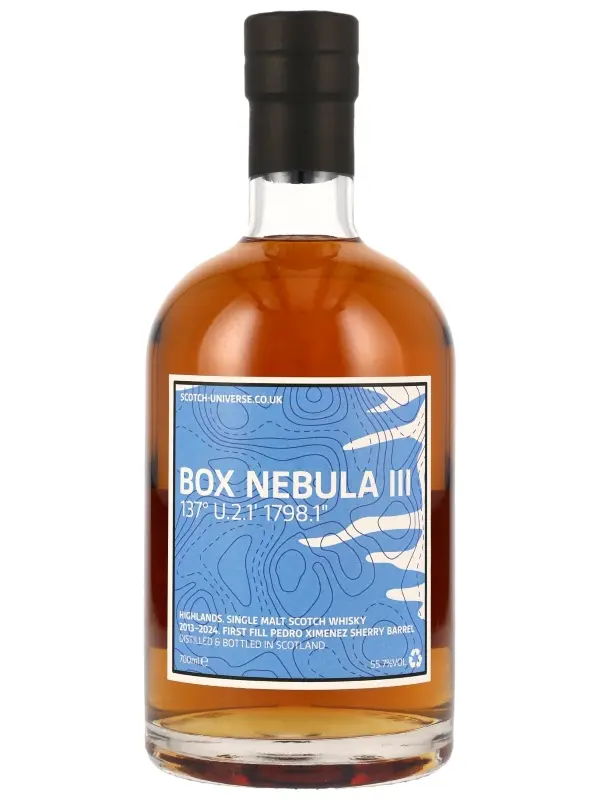 17142 Box Nebula III 137° U.2.1' 1798.1" - 11 Jahre - Vintage 2013 - First Fill Pedro Ximenez Sherry Barrel - Scotch Universe - Highlands Single Malt Scotch Whisky