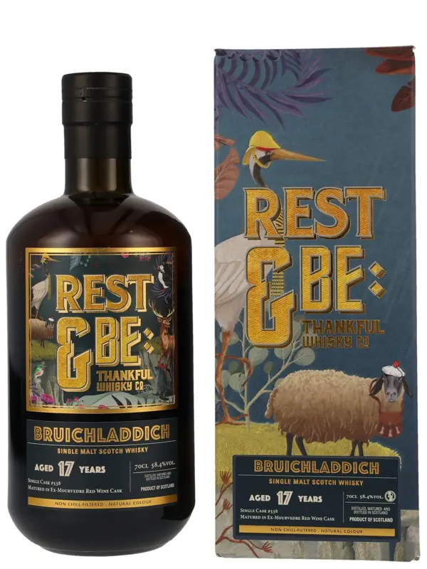 17371 Bruichladdich 17 Jahre - Vintage 2006 - Ex-Mourvedre Red Wine Cask - Hogshead Cask No. 538 - Cask Strength - Rest & Be Thankful – Single Malt Scotch Whisky