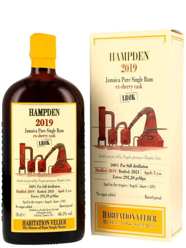 Hampden 5 Jahre - Vintage 2019 - LROK - ex-Sherry Cask - Habitation Velier - Pure Single Jamaican Rum