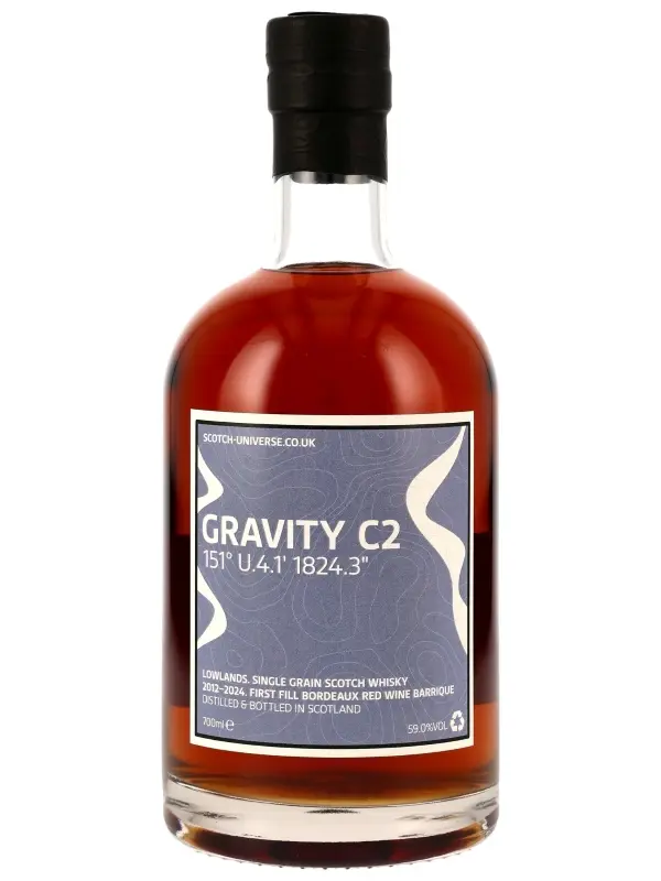 17973 Gravity C2 151° U.4.1' 1824.3" - 12 Jahre - Vintage 2012 - First Fill Bordeaux Red Wine Barrique - Scotch Universe - Single Grain Scotch Whisky