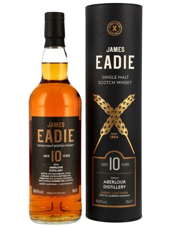 Aberlour 10 Jahre - Vintage 2014 - Sherry Cask Finish - Cask No. 378484 - Cask Strength - James Eadie - Single Malt Scotch Whisky Aberlour 10 Jahre - Vintage 2014 - Sherry Cask Finish - Cask No. 378484 - Cask Strength - James Eadie - Single Malt Scotch Whisky