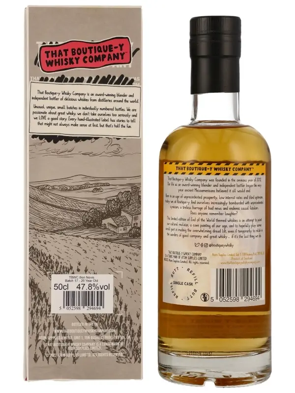 Ben Nevis 26 Jahre - Refill Butt - Limited Release - That Boutique-y Whisky Company (TBWC) - Single Malt Scotch Whisky
