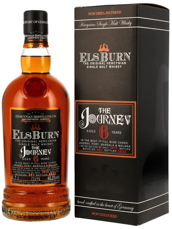 Hercynian Distilling Hammerschmiede - Elsburn 6 Jahre - The Journey - Batch No. 001- Edition 2025 - Harzer Single Malt Whisky Hercynian Distilling Hammerschmiede - Elsburn 6 Jahre - The Journey - Batch No. 001- Edition 2025 - Harzer Single Malt Whisky