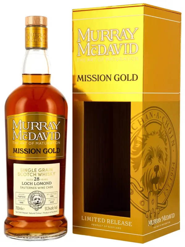 Loch Lomond 28 Jahre - Vintage 1996 - Sauternes Wine Cask - Murray Loch Lomond 28 Jahre - Vintage 1996 - Sauternes Wine Cask - Murray McDavid - Mission Gold - Limited Release - Highland Single Malt Scotch Whisky