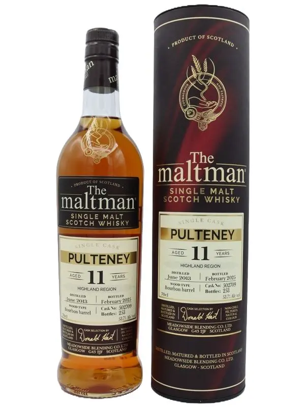 18085 Pulteney 11 Jahre - Vintage 2013 - Bourbon Barrel - Cask No. 502709 - The Maltman - Single Malt Scotch Whisky