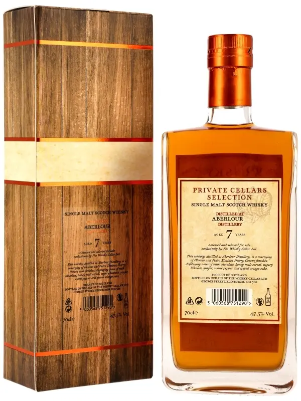 Aberlour 7 Jahre - Oloroso & PX Sherry Cask Finish - Cask No. 1013/2022/2023 - The Whisky Cellar - Private Cellars Collection - Speyside Single Malt Scotch Whisky