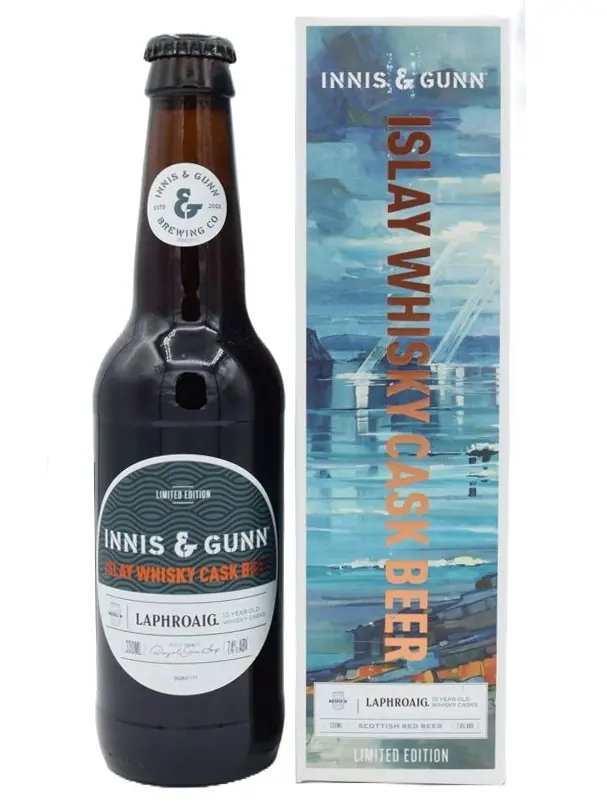 Innis & Gunn - Islay Whisky Cask Beer - Matured in 10 Years Old Laphroaig Whisky Casks - Scottish Red Beer - Fassreifung - 0,33l