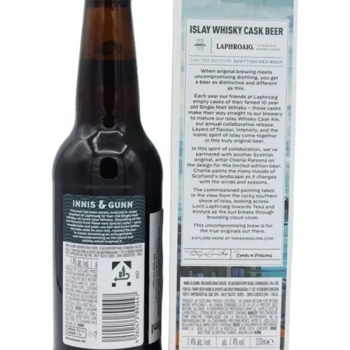 B0540R Innis & Gunn - Islay Whisky Cask Beer - Mature in 10 Years Old Laphroaig Whisky Casks - Scottish Red Beer - Fassreifung - 0,33l