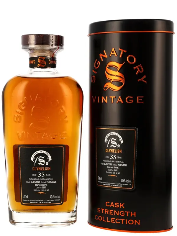 18168 Clynelish 35 Jahre - Vintage 1990 - Bourbon Barrel - Cask No. 3505 - Signatory Vintage - Symington´s Choice - Single Malt Scotch Whisky