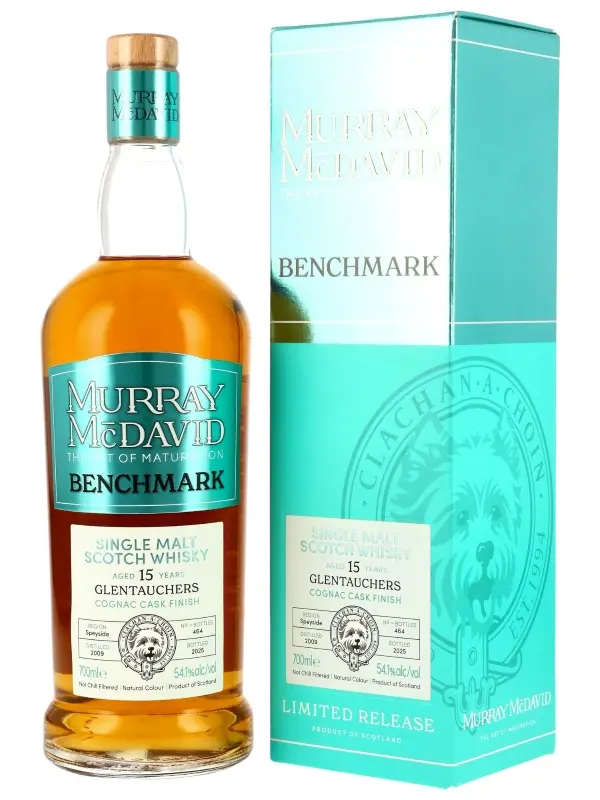 Glentauchers 15 Jahre - Vintage 2009 - Cognac Cask Finish - Murray McDavid - Benchmark - Limited Release - Single Malt Scotch Whisky