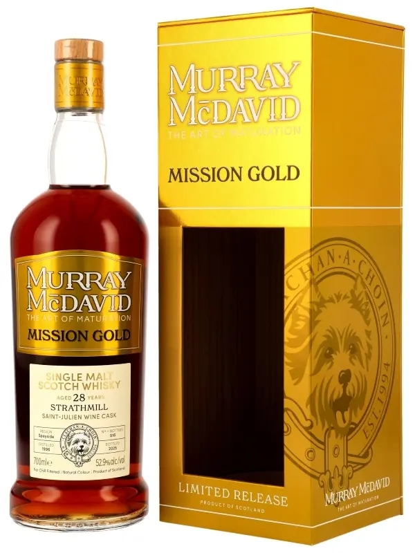 18313 Strathmill 28 Jahre - Vintage 1996 - Saint-Julien Wine Cask - Murray McDavid - Mission Gold - Limited Release - Single Malt Scotch Whisky