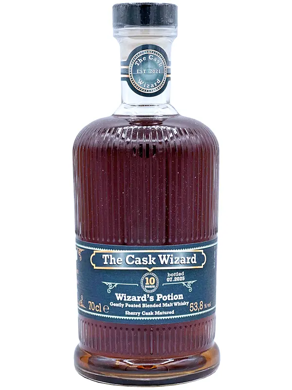 18703Bild Wizard's Potion - 10 Jahre  - Sherry Cask Matured - The Cask Wizard - Gently Peated Blended Malt Whisky - 5cl Sample