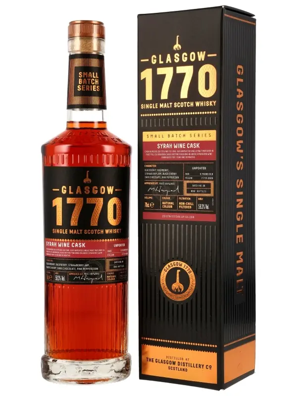 18329 1770 Glasgow 5 Jahre - Vintage 2020 - Unpeated - Syrah Wine Cask - Batch No. 01 - Small Batch Series - Single Malt Scotch Whisky