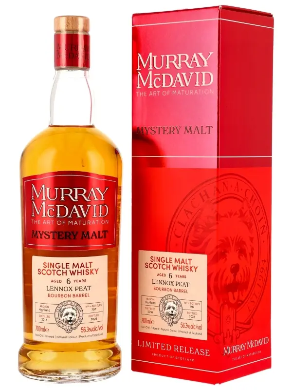18334 Lennox Peat 6 Jahre - Vintage 2018 - Bourbon Barrel - Murray McDavid - Mystery Malt - Limited Release - Single Malt Scotch Whisky