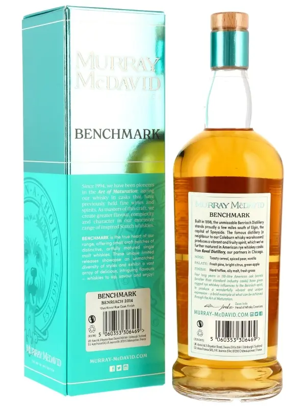 18409R Benriach 10 Jahre - Vintage 2014 - Koval Rye Cask Finish - Murray McDavid - Benchmark - Limited Release - Single Malt Scotch Whisky