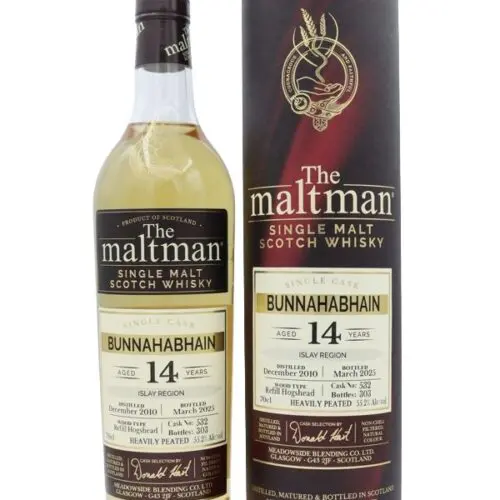 Bunnahabhain 14 Jahre - Vintage 2010 - Refill Hogshead - Cask No. 532 - Heavily Peated - The Maltman - Single Malt Scotch Whisky