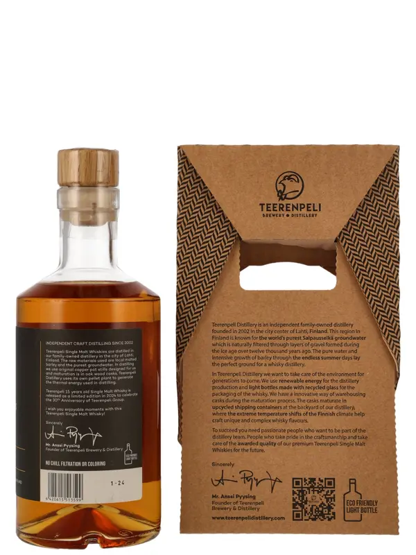 Teerenpeli 15 Jahre - Bourbon & Sherry Casks - Single Malt Whisky