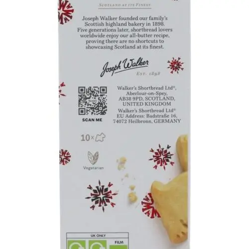 100929S Walkers - Shortbread - Scottie Dogs "Reindeer" - 120g