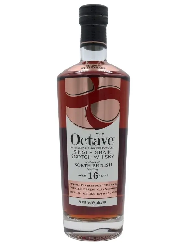 North British 16 Jahre - Vintage 2009 - Finished in a Ruby Port Wine Cask - Cask No. 5946683 - Brühler Whiskyhaus - The Octave - Duncan Taylor - Single Grain Scotch Whisky