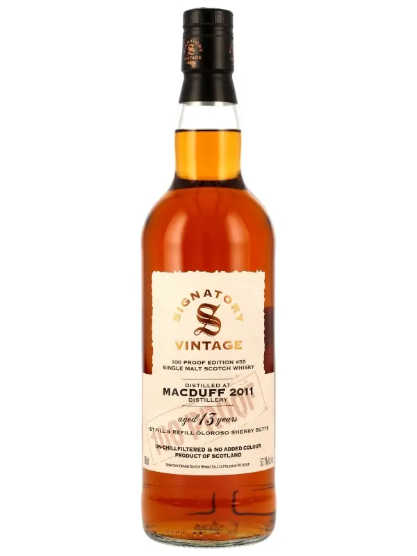 Macduff 13 Jahre - Vintage 2011 - 1st Fill & Refill Oloroso Sherry Butts - Signatory Vintage - 100 Proof Edition #55 - Single Malt Scotch Whisky