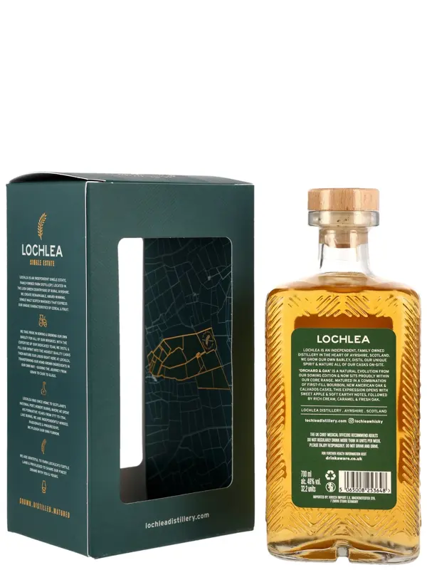 Lochlea – Orchard & Oak - Single Estate - Matured in Bourbon, New Oak & Calvados Casks - Single Malt Scotch Whisky
