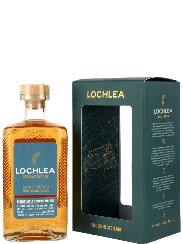 18659 Lochlea - Smoke Without Fire - Single Estate - Matured in Ex-Peated & Red Wine Casks - Single Malt Scotch Whisky