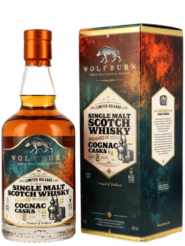 18667 Wolfburn 8 Jahre - Vintage 2017 - Cognac Casks - Limited Release - Highland Single Malt Scotch Whisky