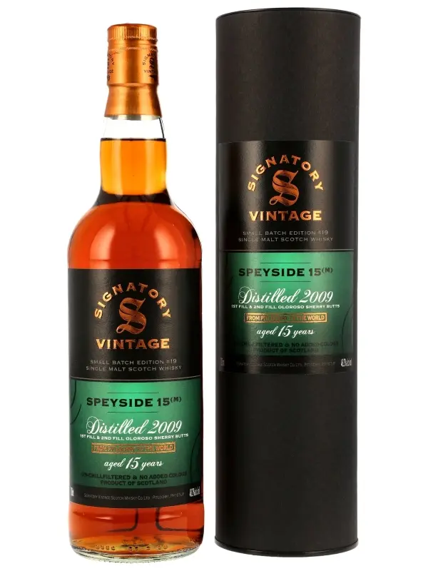 Speyside (M) 15 Jahre - Vintage 2009 - Signatory Vintage - Small Batch Edition #19 - Single Malt Scotch Whisky
