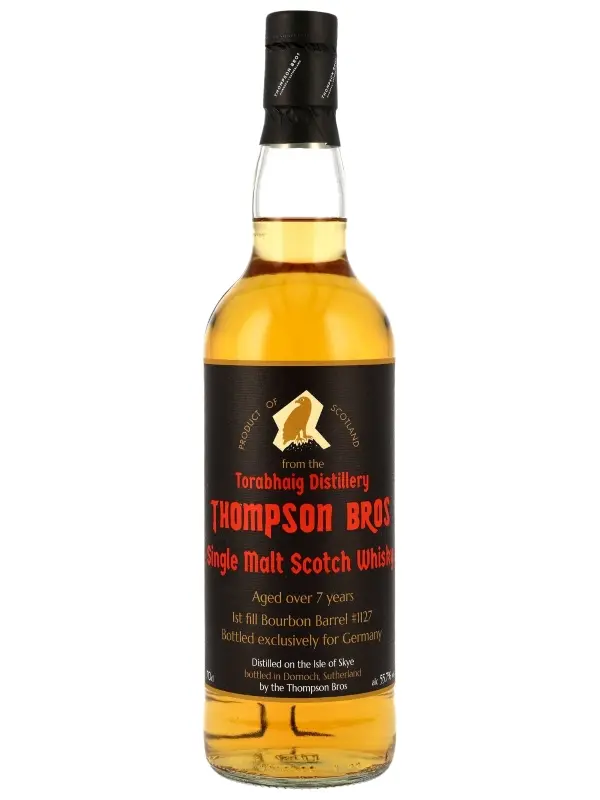 18686 Torabhaig over 7 Years - Vintage 2018 - 1st Fill Bourbon Barrel - Cask #1127 - Bottled Exclusively for Germany - Thompson Bros. - Single Malt Scotch Whisky
