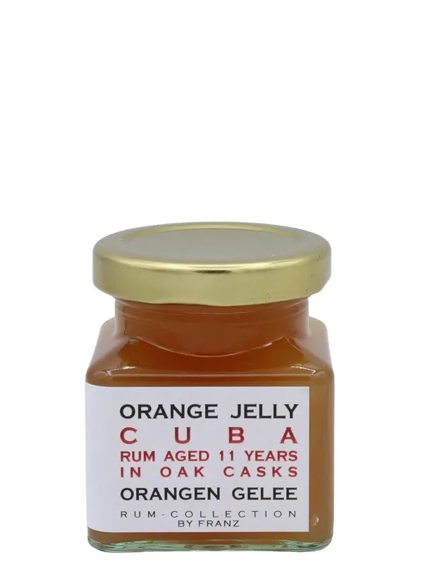 100932 Orange Jelly - Cuba - Rum Aged 11 Years in Oak Casks - Orangen Gelee -Rum-Collection by Franz - Handgemachter Fruchtaufstrich - 150g