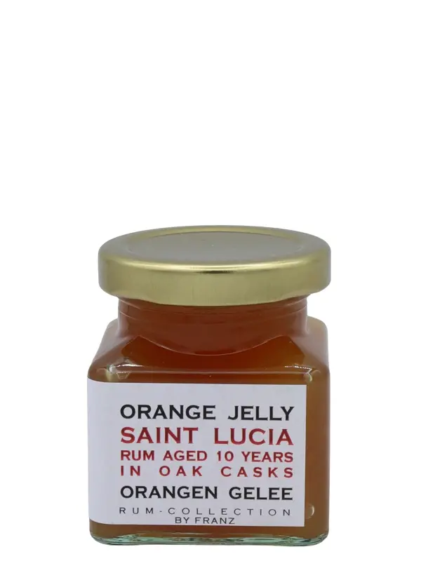 100934 Orange Jelly - Saint Lucia - Rum Aged 10 Years in Oak Casks - Orangen Gelee - Rum-Collection by Franz - Handgemachter Fruchtaufstrich - 150g
