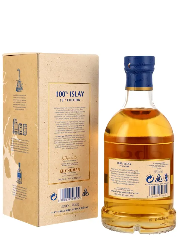 Kilchoman - 100% Islay - The 15th Edition - 2025 Limited Edition - ex-Bourbon Barrels - Islay Single Malt Scotch Whisky